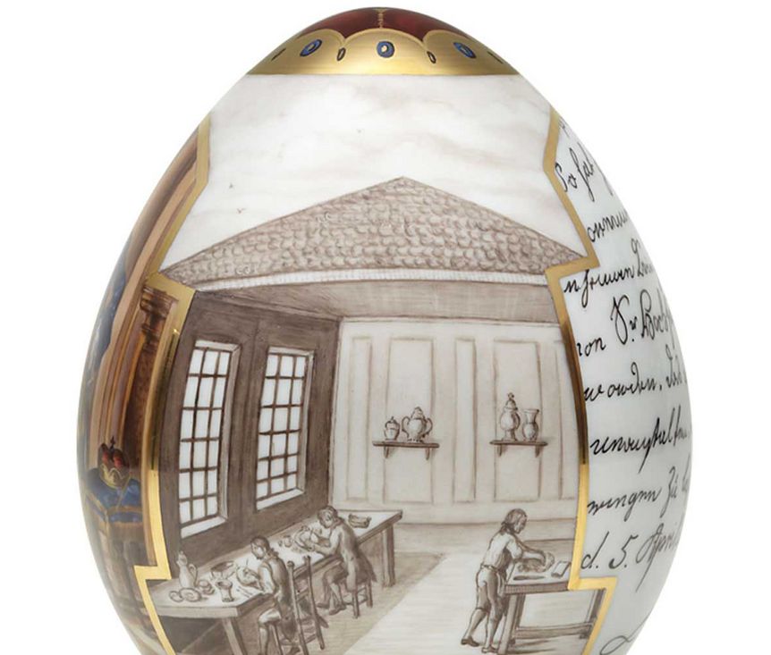 Blick in die Werkstatt, Jubiläumsei anläßlich des Jubiläums 255 Jahre Porzellanmanufaktur